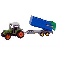 Dutch Farm Serie Tractor Green + Trailer