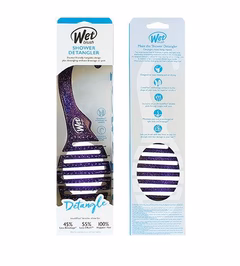WET BRUSH Shower Detangler Hair Brush Purple Glitter 1 PCS