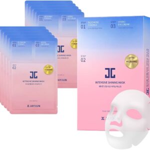 Intensive Shining Mask with Lavender Extract (10 Pack)- 3-Step Hydration, Radiance Boost, All-in-One Skincare, Korean Sheet Mask for Dull & Tired Skin